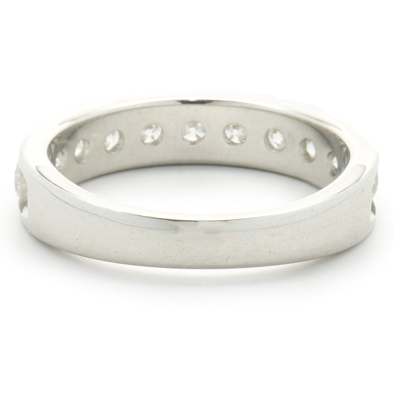 14 Karat White Gold Channel Set Diamond Band