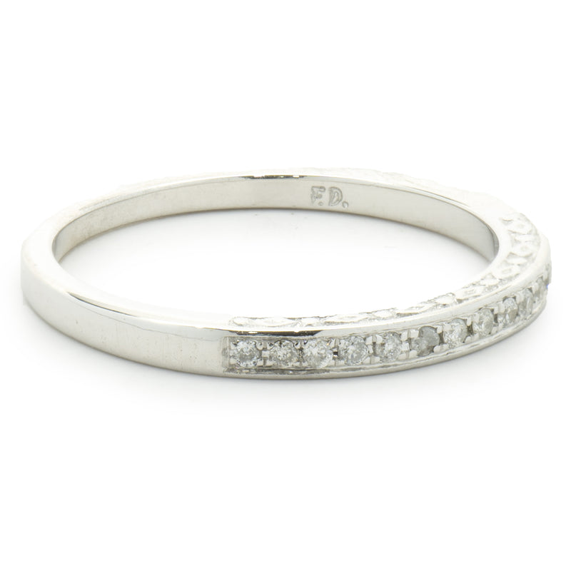 10 Karat White Gold Diamond Band