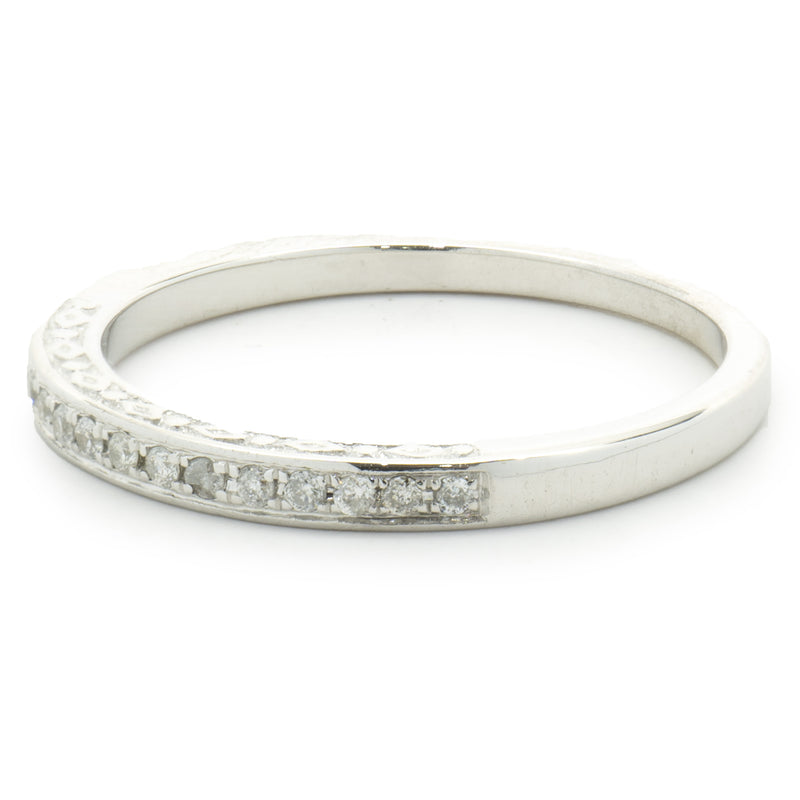 10 Karat White Gold Diamond Band