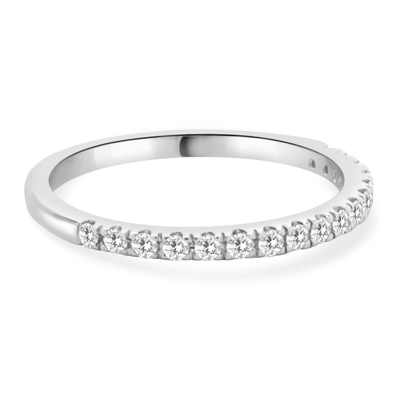 14 Karat White Gold Diamond Band