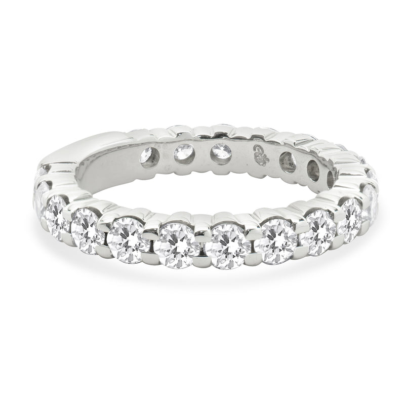 14 Karat White Gold Diamond Band