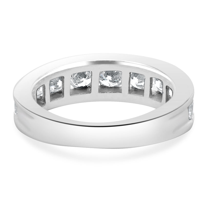 14 Karat White Gold Channel Set Diamond Band