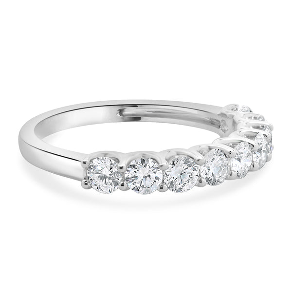 18 Karat White Gold Diamond Band
