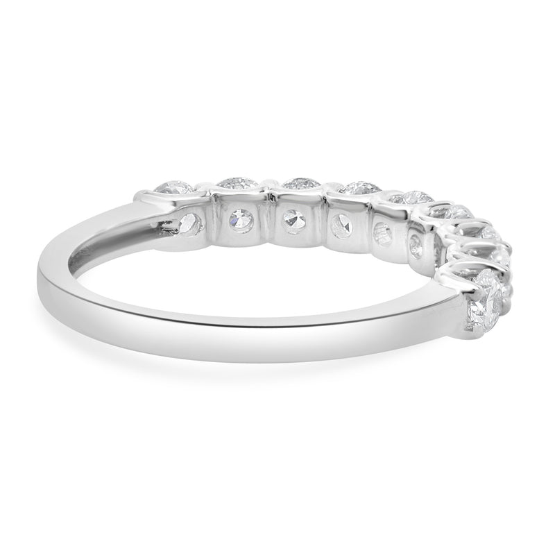 18 Karat White Gold Diamond Band