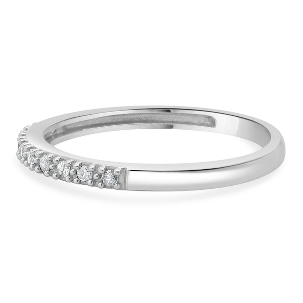 10 Karat White Gold Diamond Band