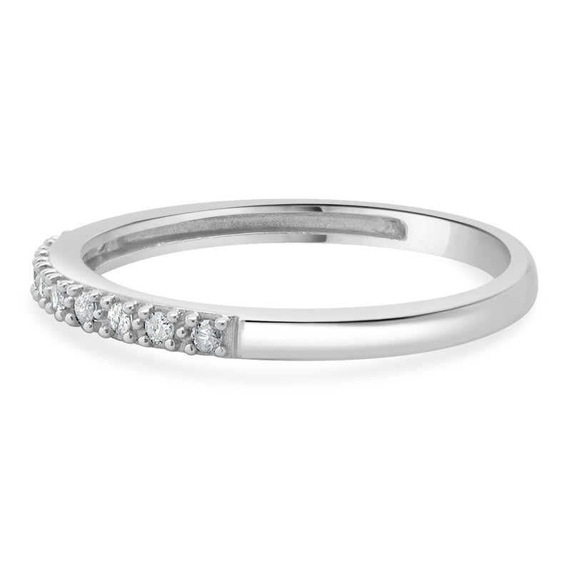 10 Karat White Gold Diamond Band