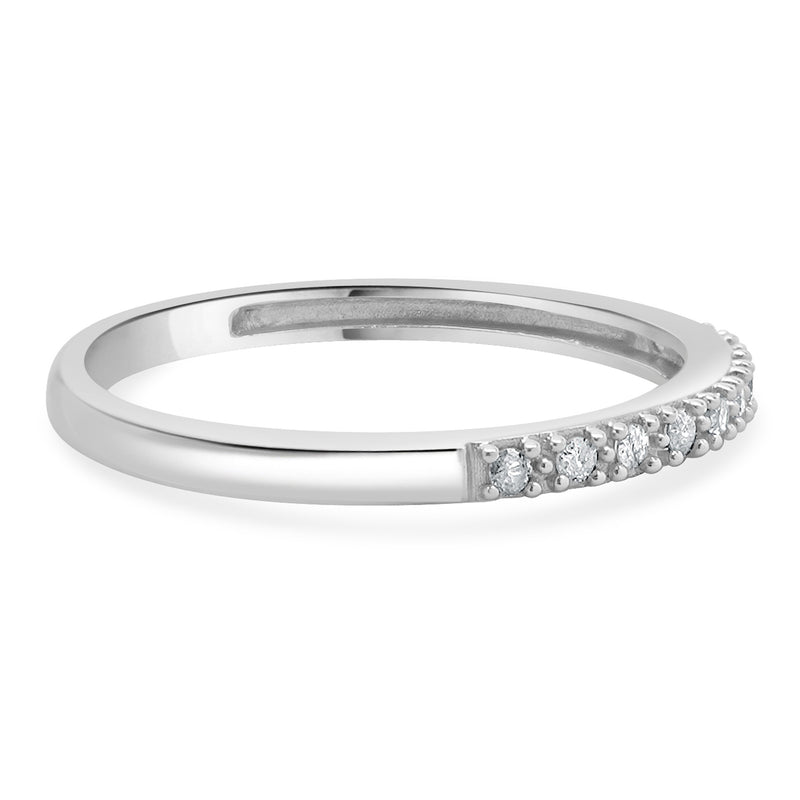 10 Karat White Gold Diamond Band