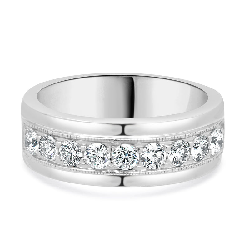 14 Karat White Gold Neil Lane Mens Diamond Band