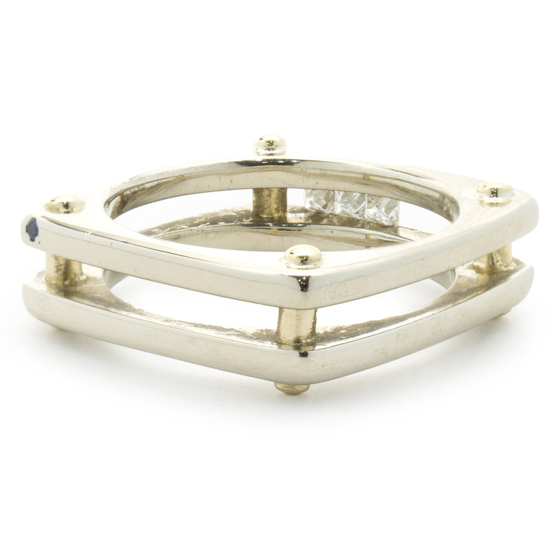 14 Karat Yellow & White Gold Diamond Dual Structure Ring