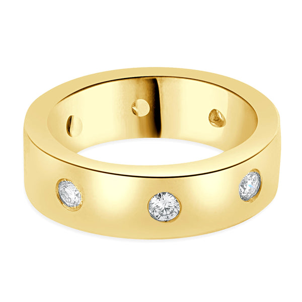 18 Karat Rose Gold Diamond Station Band