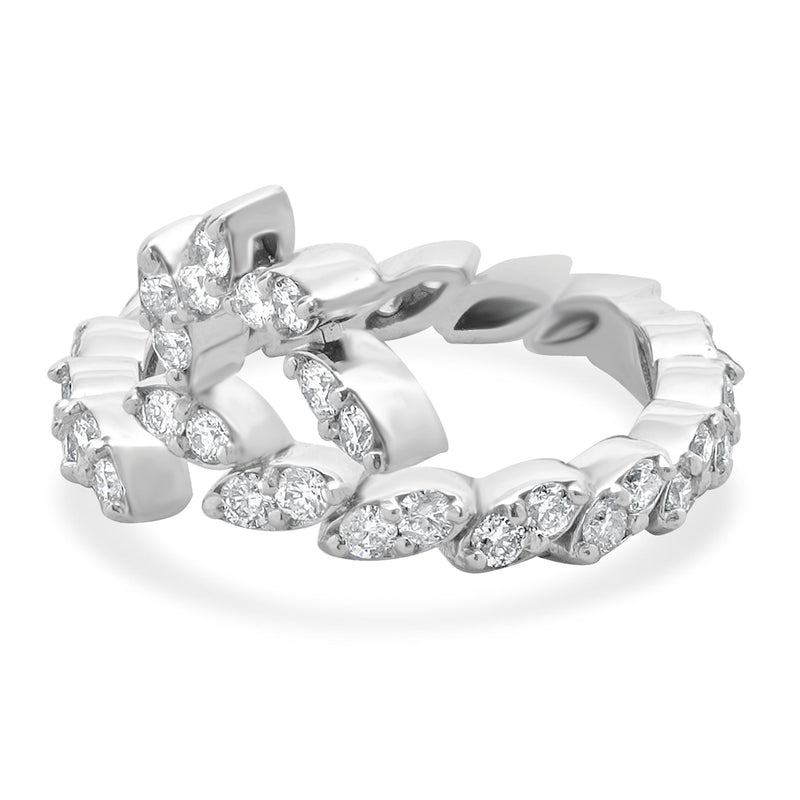14 Karat White Gold Flexible Diamond Serpenti Ring