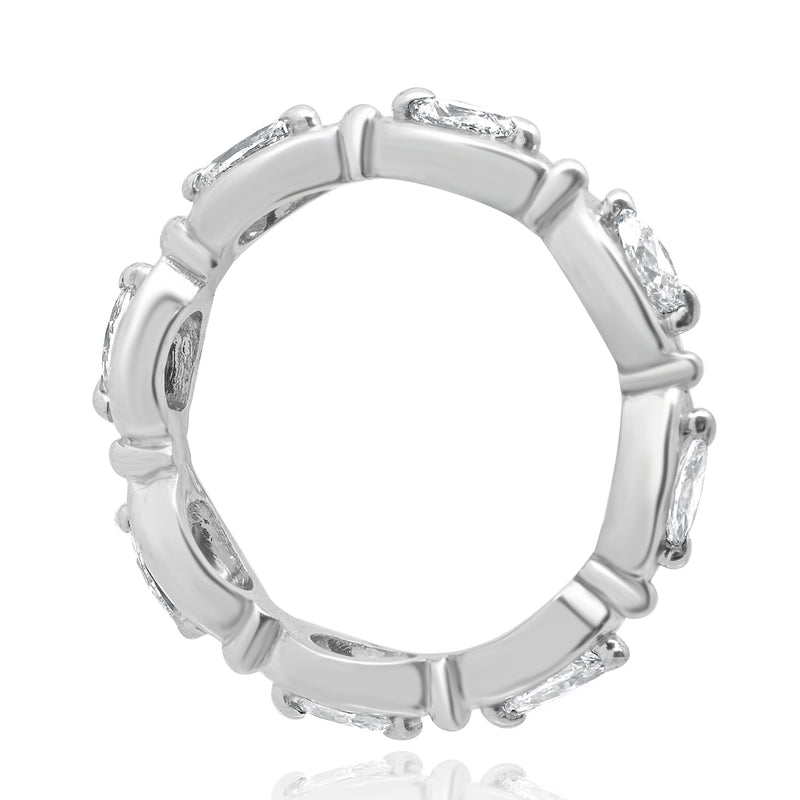 14 Karat White Marquise Diamond Eternity Band