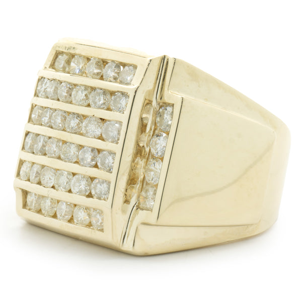 14k Yellow Gold Channel Set Diamond Ring
