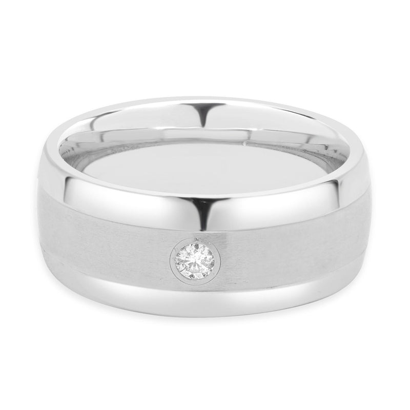 Tungsten Carbide 9MM Diamond Band