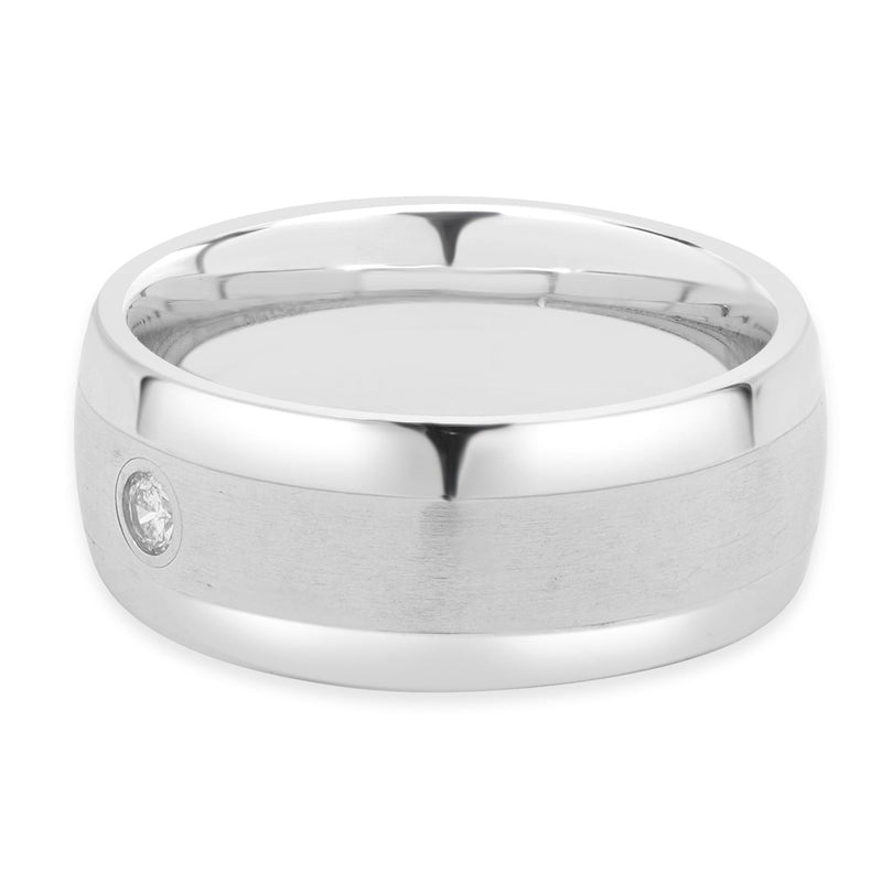 Tungsten Carbide 9MM Diamond Band