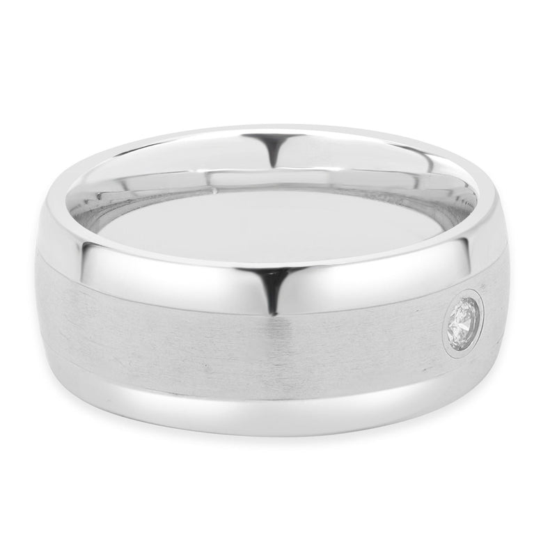 Tungsten Carbide 9MM Diamond Band