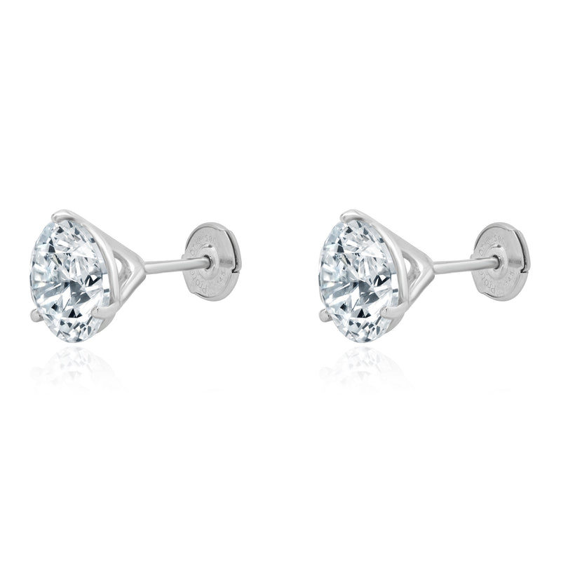 14 Karat White gold Martini Stud Earrings