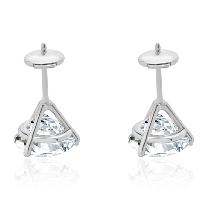 14 Karat White gold Martini Stud Earrings