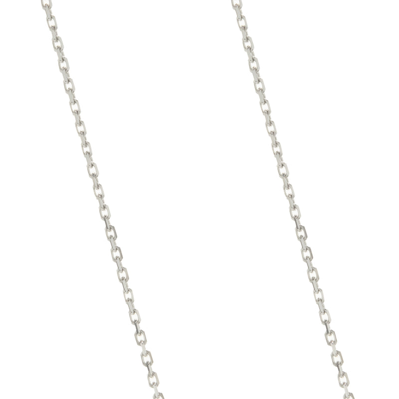 18 Karat White Gold Baguette and Pear Drop Diamond Necklace