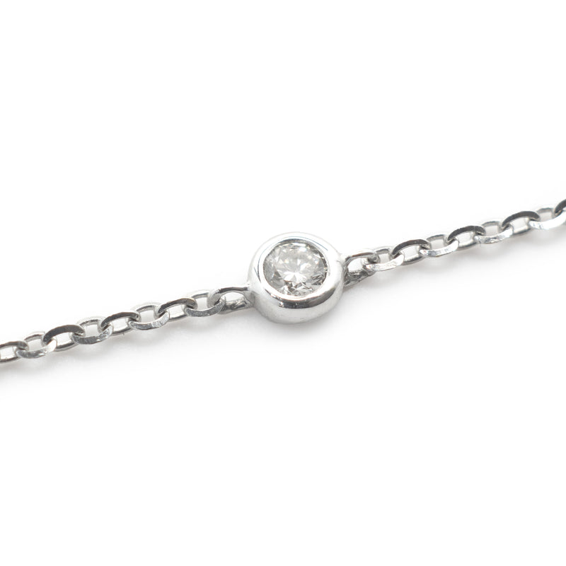 14 Karat White Gold Diamonds By The Yard Necklace