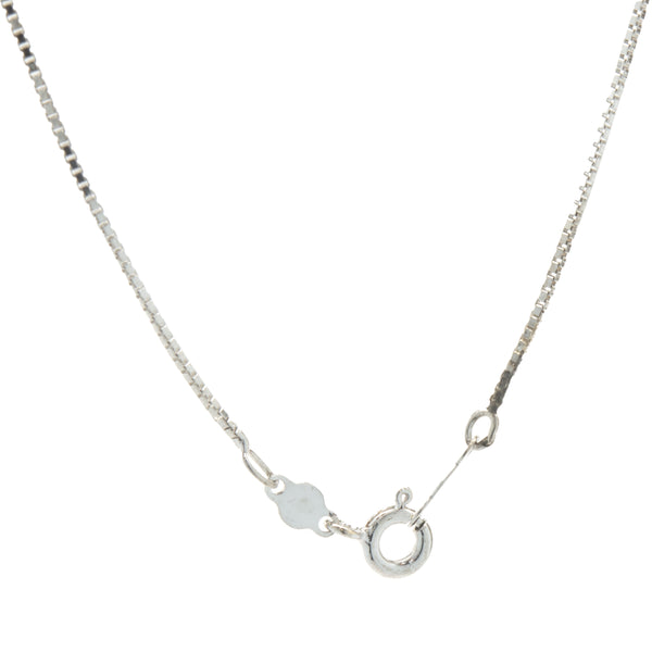 14 Karat White Gold Round Brilliant Cut Diamond Solitaire Necklace