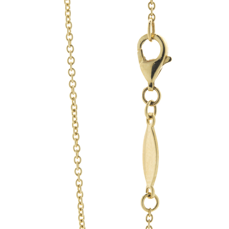 14 Karat Yellow Gold Miracle Set Diamond Flower Necklace