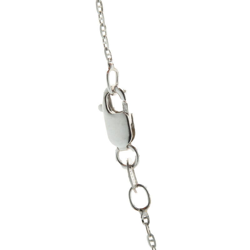 14 Karat White Gold Diamond Solitaire Necklace