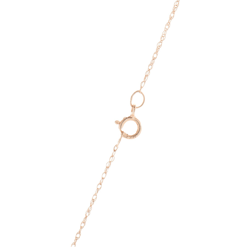 18 Karat White & Rose Gold Rectangular Diamond Drop Necklace