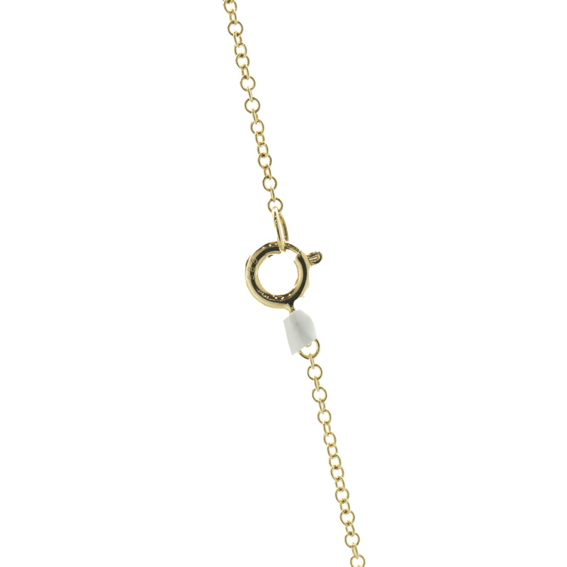 14 Karat Yellow Gold Pave Diamond Spear Necklace