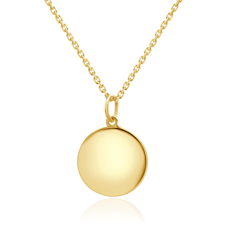 14 Karat Yellow Gold Diamond Initial I Necklace