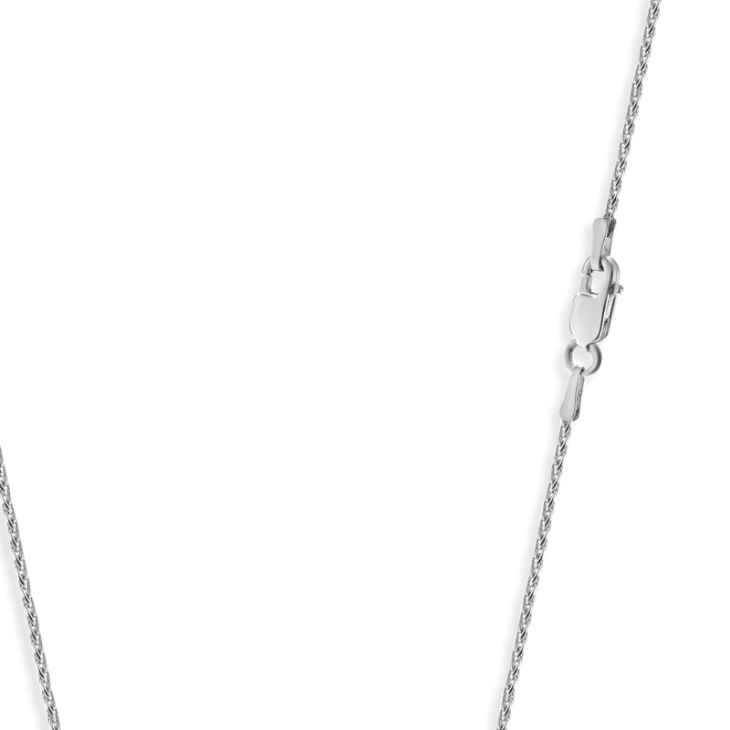 10 Karat White Gold Diamond Solitaire Necklace