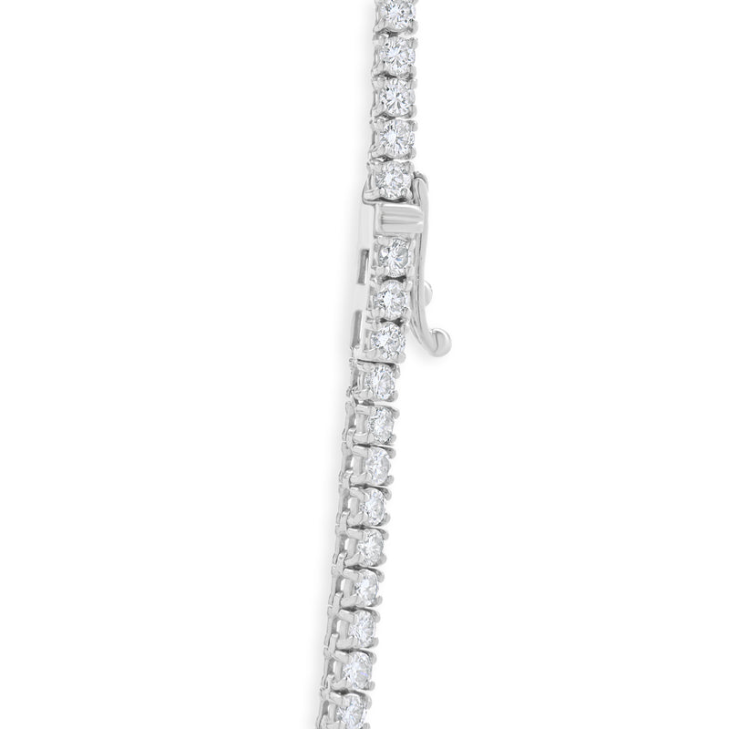 18 Karat White Gold Diamond Inline Tennis Necklace