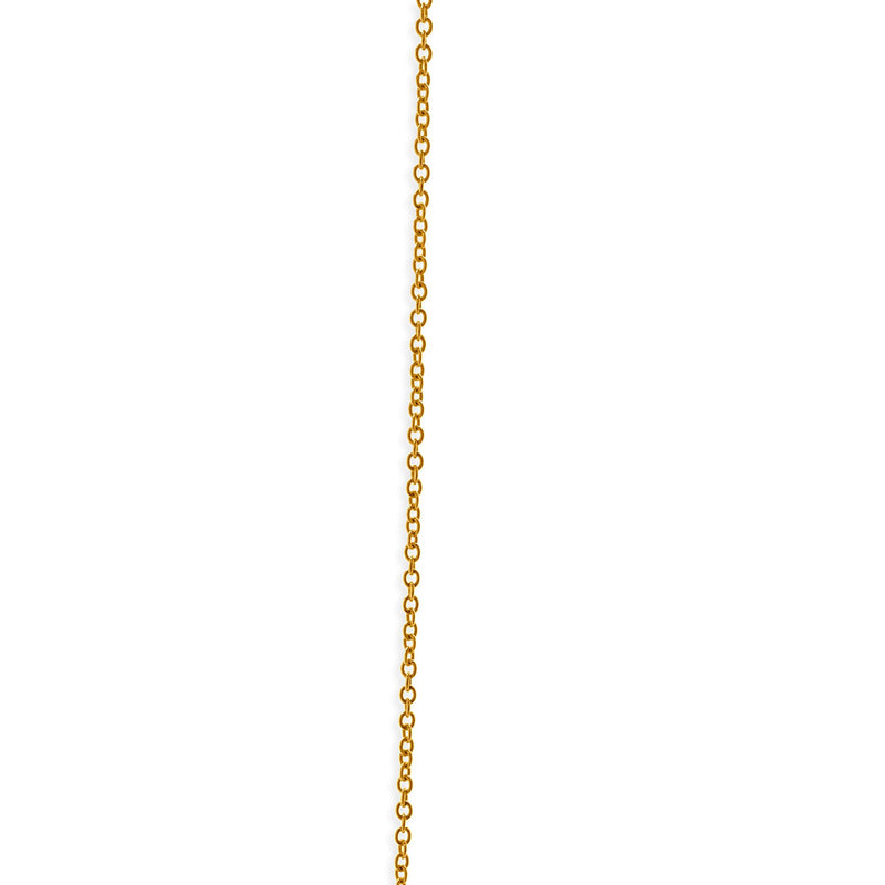 18 Karat Yellow Gold Lab Grown Diamond P Necklace