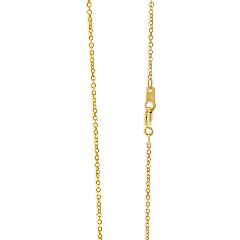 18 Karat Yellow Gold Lab Grown Diamond P Necklace