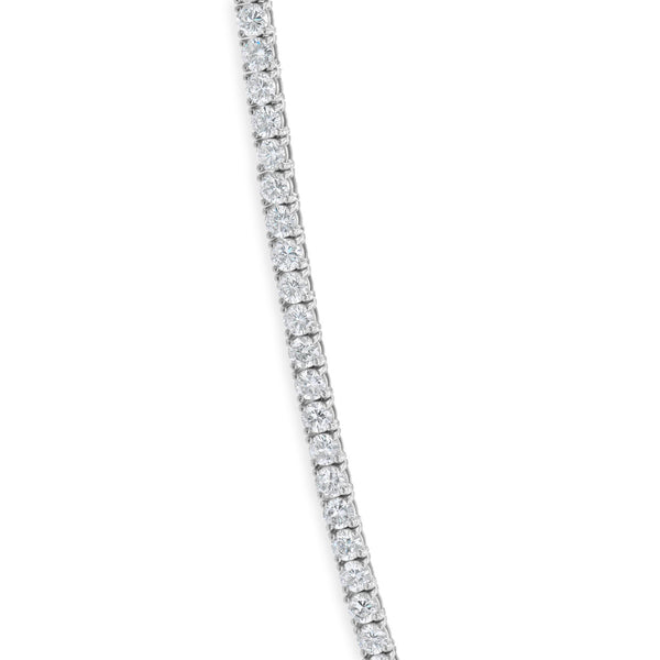18 Karat White Gold Diamond Inline Tennis Necklace