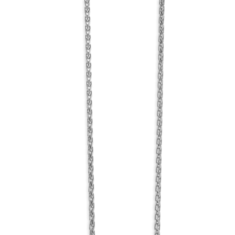 10/14 Karat White Gold Pave Diamond and Enamel Broke Heart Necklace