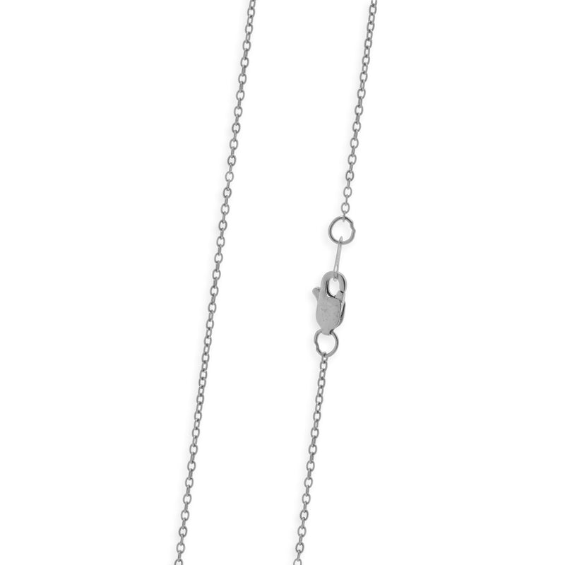 14 Karat White Gold Diamond Solitaire Necklcae