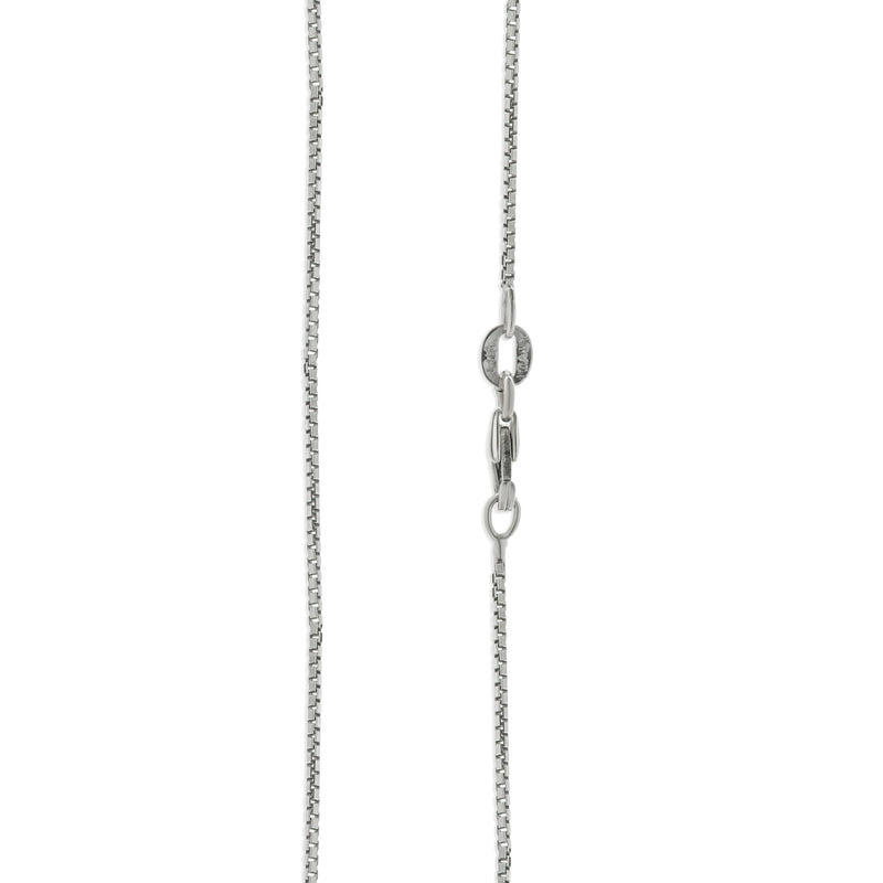 14 Karat White Gold Diamond Solitaire Necklace