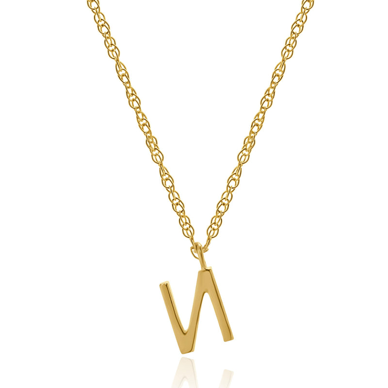 14 Karat Yellow Gold Diamond Initial N Necklace