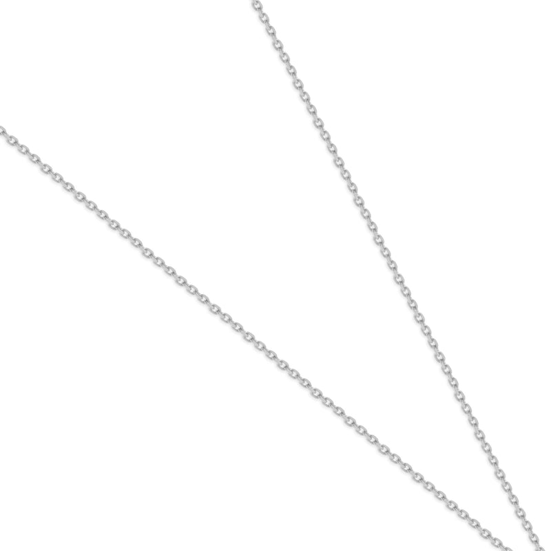 14 Karat White Gold Diamond Oval link Necklace