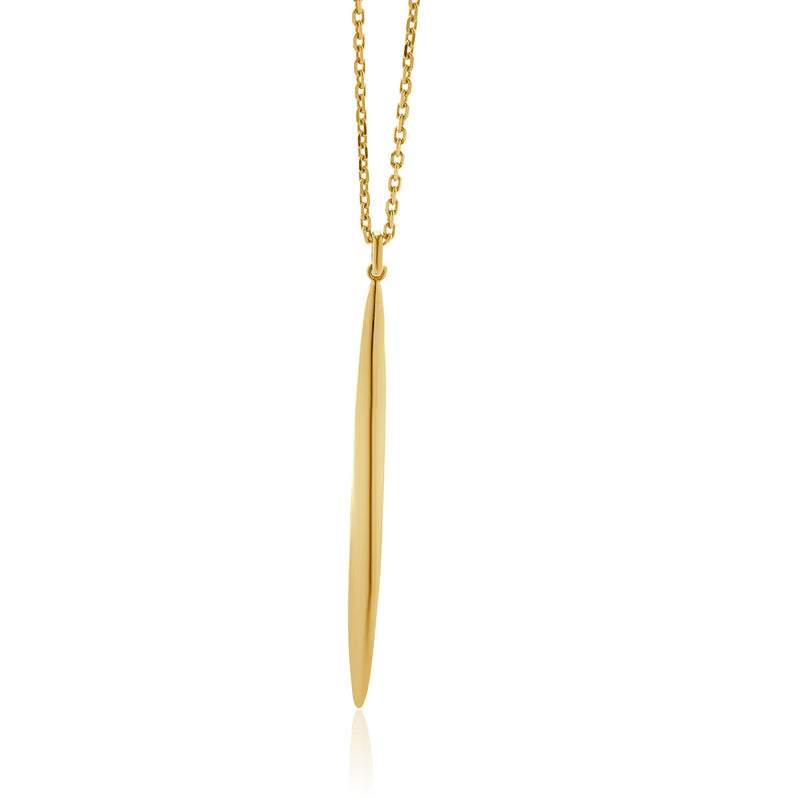 14 Karat Yellow Gold Diamond Spear Necklace