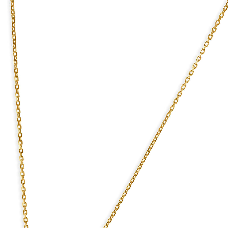 14 Karat Two Tone Gold Open Drop Diamond Necklace