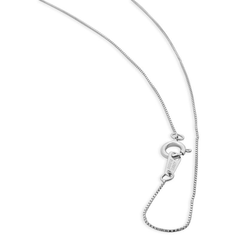 14 Karat White Gold Oval Diamond Solitaire Necklace