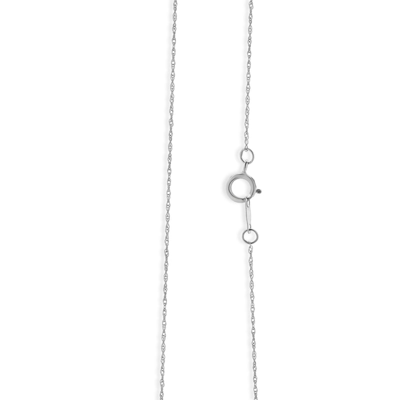 14 Karat White Gold Diamond Heart Necklace