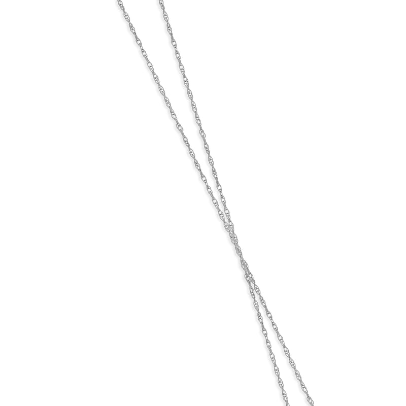 14 Karat White Gold Diamond Heart Necklace