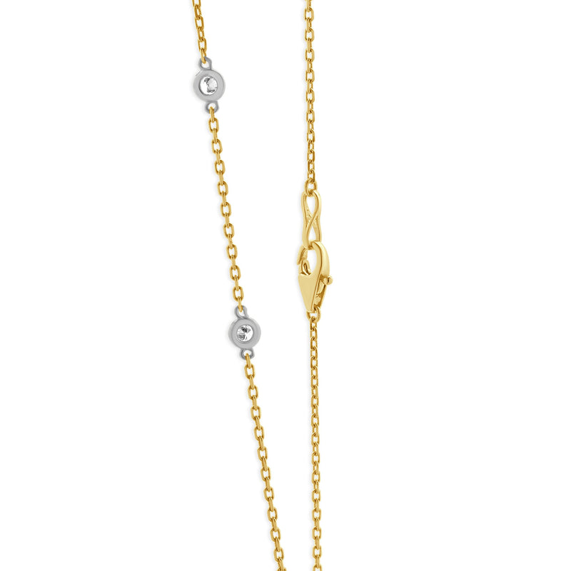 14 Karat Yellow Gold Diamonds By The Yard Lariat Necklace