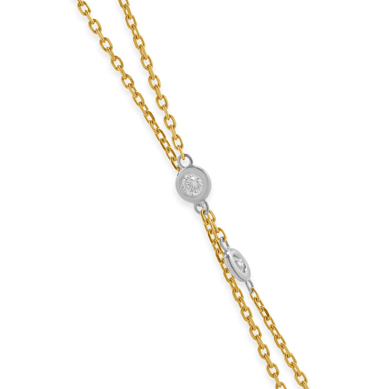 14 Karat Yellow Gold Diamonds By The Yard Necklace
