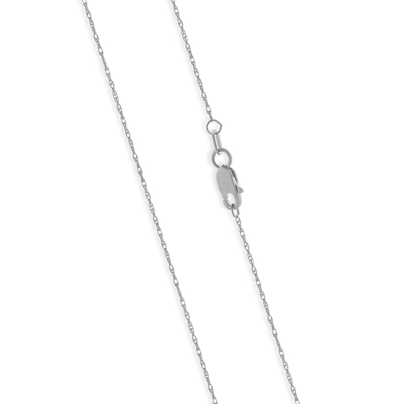 14 Karat White Gold Diamond Solitaire Necklace