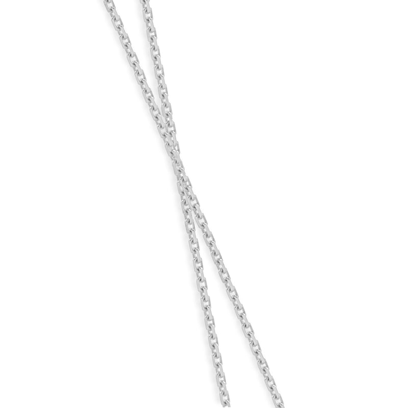14 Karat White Gold Diamond Cluster Pendant Necklace