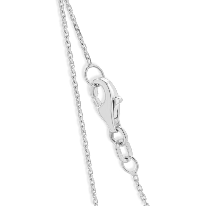 14 Karat White Gold Diamond Cluster Pendant Necklace